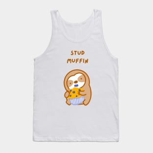 Stud Muffin Blueberry Muffin Sloth Tank Top